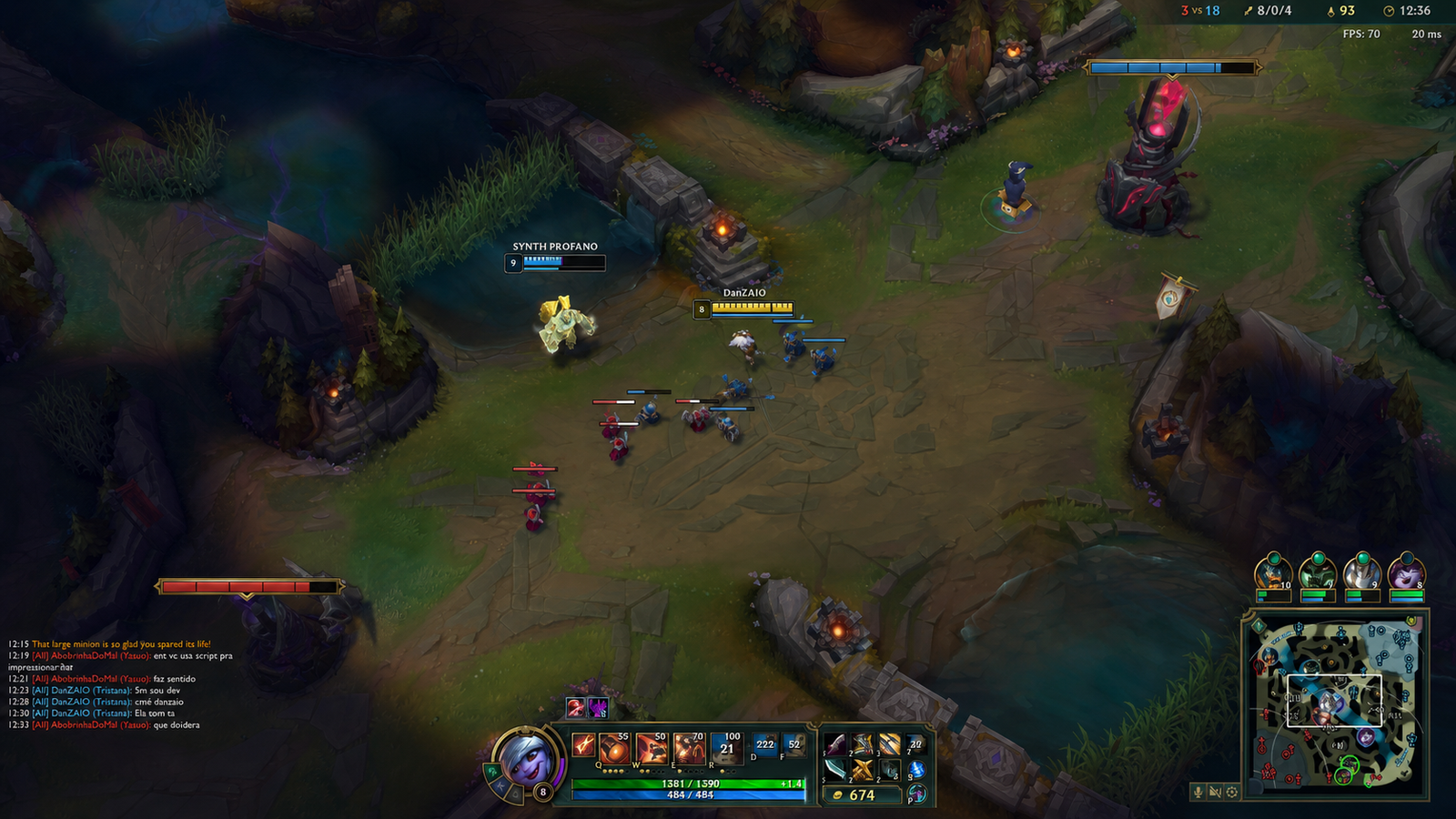 Normal gameplay view